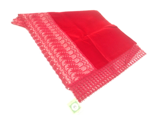 ビロードレース花模様ショール